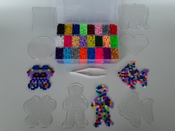 DIY craft fuse beads box for storage and patterns