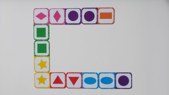 Dominoes shapes - educational game for kids